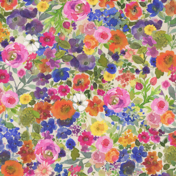 Fleur de Rose Y4761-55 Multi Packed Floral by Sue Zipkin for Clothworks