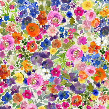 Fleur de Rose Y4761-55 Multi Packed Floral by Sue Zipkin for Clothworks, Image