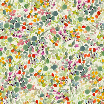 Fleur de Rose Y4766-55 Multi Paint Dabs by Sue Zipkin for Clothworks, Image