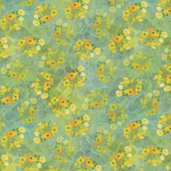 Fleur de Rose Y4768-110 Mint Abstract Floral by Sue Zipkin for Clothworks