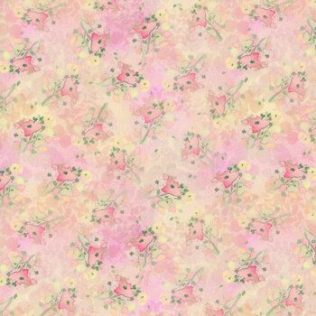 Fleur de Rose Y4768-132 Pale Pink Abstract Floral by Sue Zipkin for Clothworks