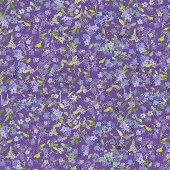 Fleur de Rose Y4769-27 Purple Forget-Me-Not by Sue Zipkin for Clothworks