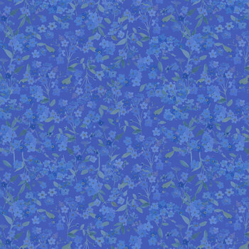 Fleur de Rose Y4769-90 Blue Forget-Me-Not by Sue Zipkin for Clothworks, Image
