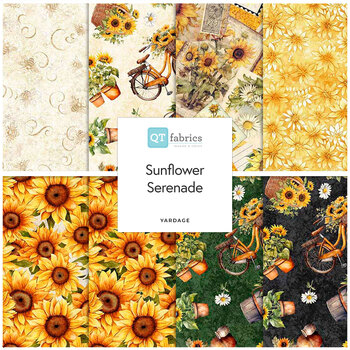 Sunflower Serenade  Yardage by Morris Creative Group for Quilting Treasures Fabrics, Image