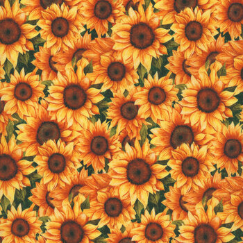 Sunflower Serenade 31804-G Green by Morris Creative Group for Quilting Treasures Fabrics