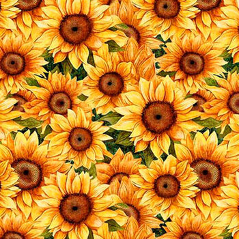 Sunflower Serenade 31804-G Green by Morris Creative Group for Quilting Treasures Fabrics, Image