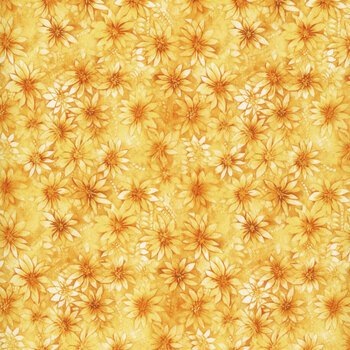 Sunflower Serenade 31807-O Melon by Morris Creative Group for Quilting Treasures Fabrics