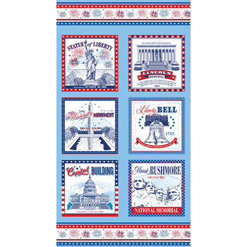 Celebrate the USA 15196-55 Blue Celebrate USA Panel by Kanvas Studio for Benartex, Image