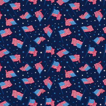 Celebrate the USA 15200-56 Navy Flags of the USA by Kanvas Studio for Benartex, Image