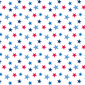 Celebrate the USA 15201-09 White Celebration Stars by Kanvas Studio for Benartex, Image