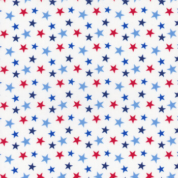 Celebrate the USA 15201-09 White Celebration Stars by Kanvas Studio for Benartex, Image