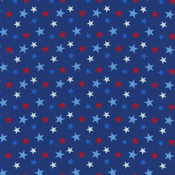 Celebrate the USA 15201-56 Navy Celebration Stars by Kanvas Studio for Benartex, Image