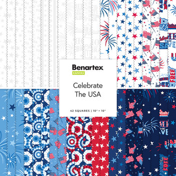 Celebrate the USA  10x10 Squares by Kanvas Studio for Benartex, Image