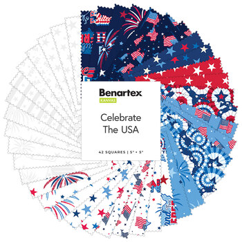 Celebrate the USA  5x5 Squares by Kanvas Studio for Benartex, Image