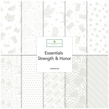 Essentials Strength & Honor  Yardage by Wilmington Prints, Image