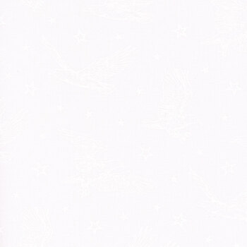 Essentials Strength & Honor 39206-100 White on White Eagles by Wilmington Prints, Image