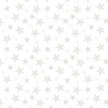 Essentials Strength & Honor 39208-100 White on White Patriotic Stars by Wilmington Prints, Image