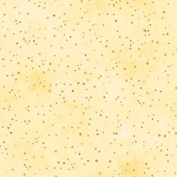 Peony Blossoms 34718-555 Yellow Glitter Dots by Lakeside Art Studio for Wilmington Prints, Image