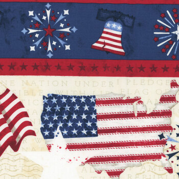 Founding Glory 49360-243 Multi Repeating Stripe by Jennifer Pugh for Wilmington Prints, Image