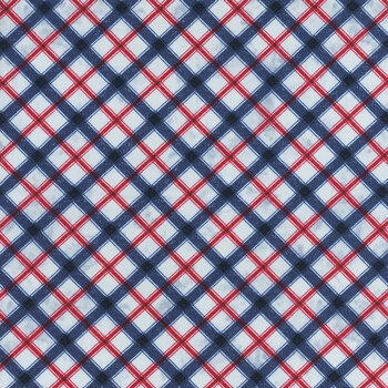 Founding Glory 49364-443 Blue Plaid by Jennifer Pugh for Wilmington Prints, Image