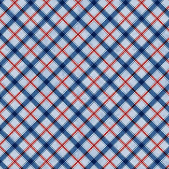 Founding Glory 49364-443 Blue Plaid by Jennifer Pugh for Wilmington Prints, Image