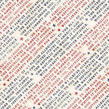 Founding Glory 49367-243 Cream Pledge of Allegiance by Jennifer Pugh for Wilmington Prints, Image