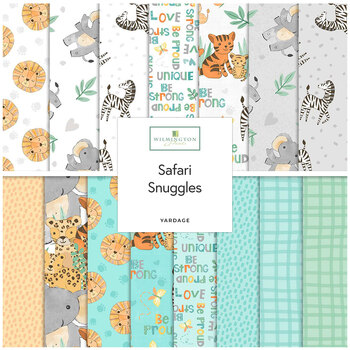 Safari Snuggles  Yardage by Jenny Faw for Wilmington Prints, Image