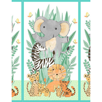 Safari Snuggles 42026-198 Multi Panel by Jenny Faw for Wilmington Prints, Image