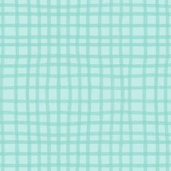 Safari Snuggles 42034-747 Teal Grid by Jenny Faw for Wilmington Prints, Image