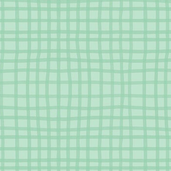 Safari Snuggles 42034-777 Green Grid by Jenny Faw for Wilmington Prints, Image