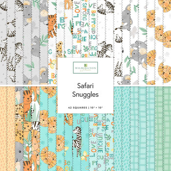 Safari Snuggles  10 Karat Crystals by Jenny Faw for Wilmington Prints, Image