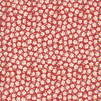 Aunt Grace Loves U R351823D-RED Packed Flowers by Judie Rothermel for Marcus Fabrics, Image