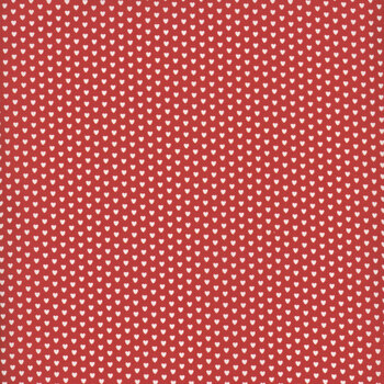 Aunt Grace Loves U R351831D-RED Mini Hearts by Judie Rothermel for Marcus Fabrics, Image