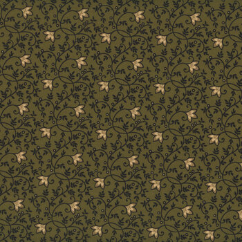 Old Village Greens R171781D-GREEN Garden Trail by Pam Buda for Marcus Fabrics, Image