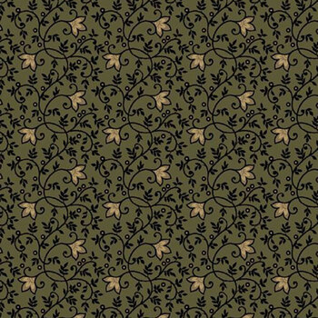 Old Village Greens R171781D-GREEN Garden Trail by Pam Buda for Marcus Fabrics, Image