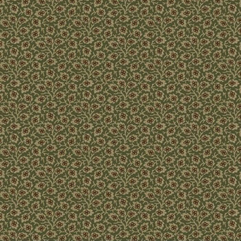 Old Village Greens R171784D-GREEN Sweet Leaves by Pam Buda for Marcus Fabrics, Image