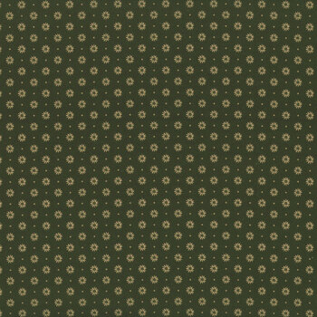 Old Village Greens R171786D-HUNTER Dual Petals by Pam Buda for Marcus Fabrics, Image