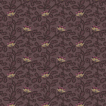 Plumberry Farm R171807D-MAUVE Passion Flowers by Pam Buda for Marcus Fabrics, Image
