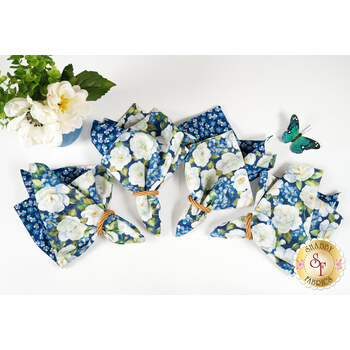  Cloth Napkins Kit - Blue Harmony - Makes 4, Image
