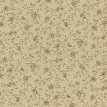 Prairie Backgrounds II R171832D-KHAKI Strewn Flowers by Pam Buda for Marcus Fabrics, Image