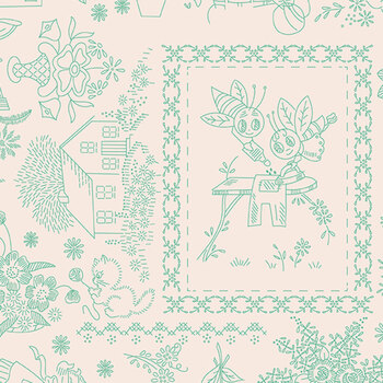 Berry & Sage C17389-LATTE by Lori Holt for Riley Blake Designs, Image