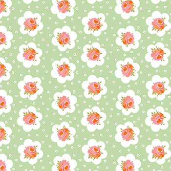 Peach Cobbler C17423-GREEN by Lily Ashbury for Riley Blake Designs, Image
