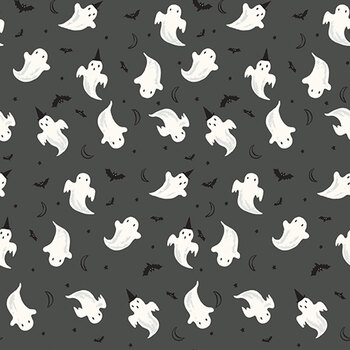 Frank and Friends GC17475-CHARCOAL Glow in the Dark by My Mind's Eye for Riley Blake Designs, Image