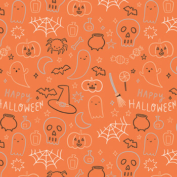 Frank and Friends C17476-ORANGE by My Mind's Eye for Riley Blake Designs, Image