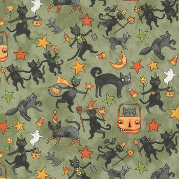 Spooky C17572-GREEN by Teresa Kogut for Riley Blake Designs