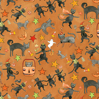 Spooky C17572-ORANGE by Teresa Kogut for Riley Blake Designs, Image