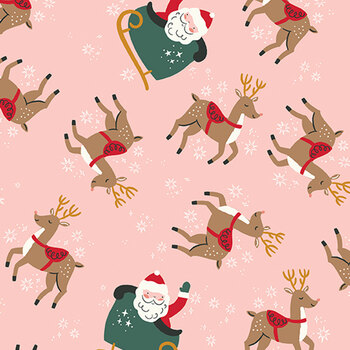 The North Pole Flannel F17750-BLUSH by My Mind's Eye for Riley Blake Designs, Image