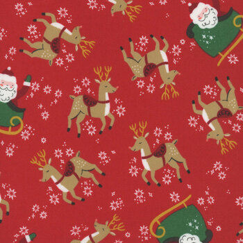 The North Pole Flannel F17750-TOMATO by My Mind's Eye for Riley Blake Designs