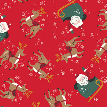 The North Pole Flannel F17750-TOMATO by My Mind's Eye for Riley Blake Designs, Image