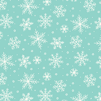 The North Pole Flannel F17752-AQUA by My Mind's Eye for Riley Blake Designs, Image